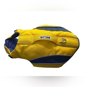 BAYDOG Monterey Bay dog life jacket in yellow and blue